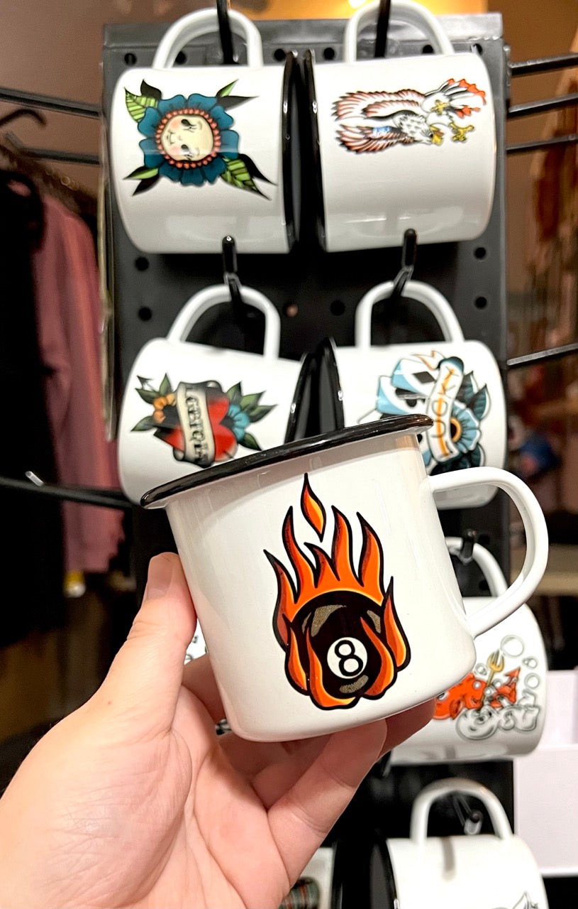 Traditional Tattoo Flash Camper Mugs