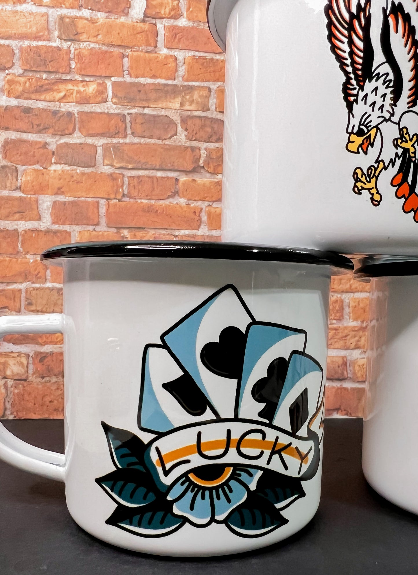 Traditional Tattoo Flash Camper Mugs