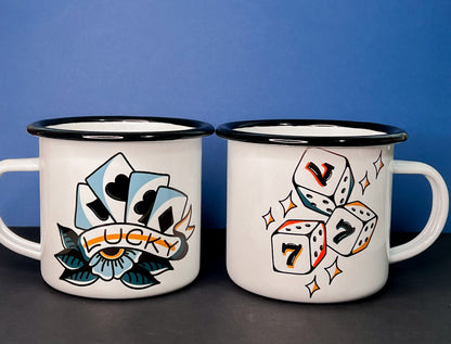 Traditional Tattoo Flash Camper Mugs