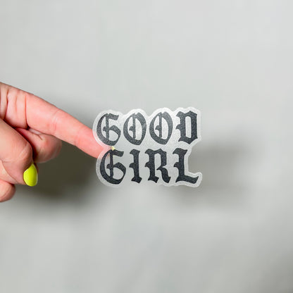 Good Girl Clear Sticker