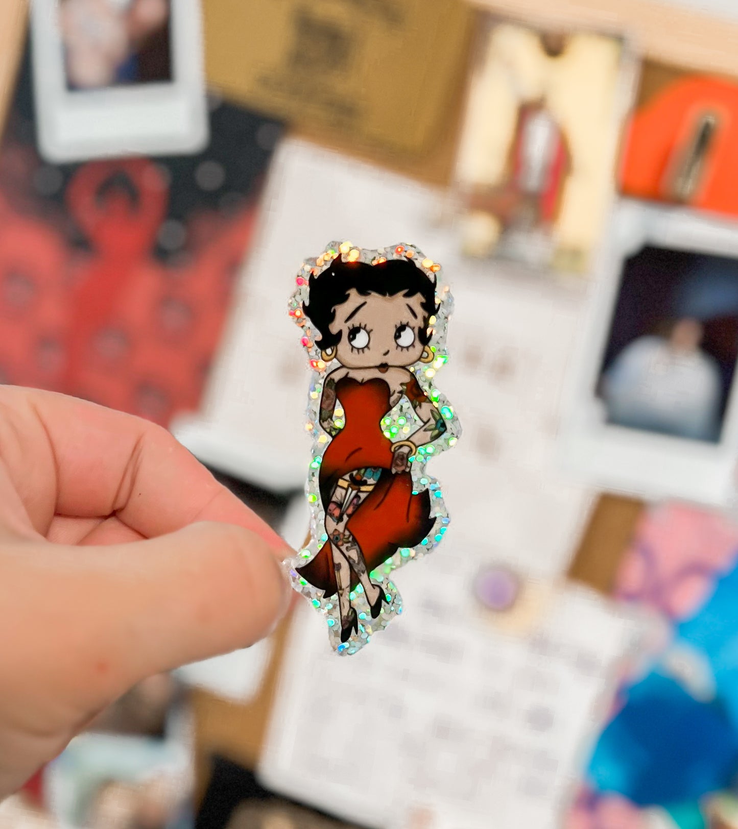 Betty + Glitter Sticker