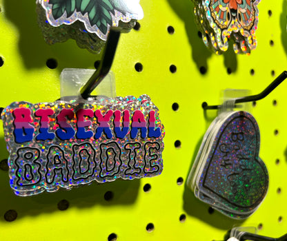 Bisexual Baddie + Glitter Sticker