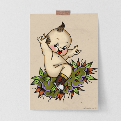 5x7 Bud Kewpie Print