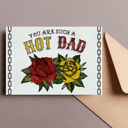 Hot Dad 7x5 Greeting Card