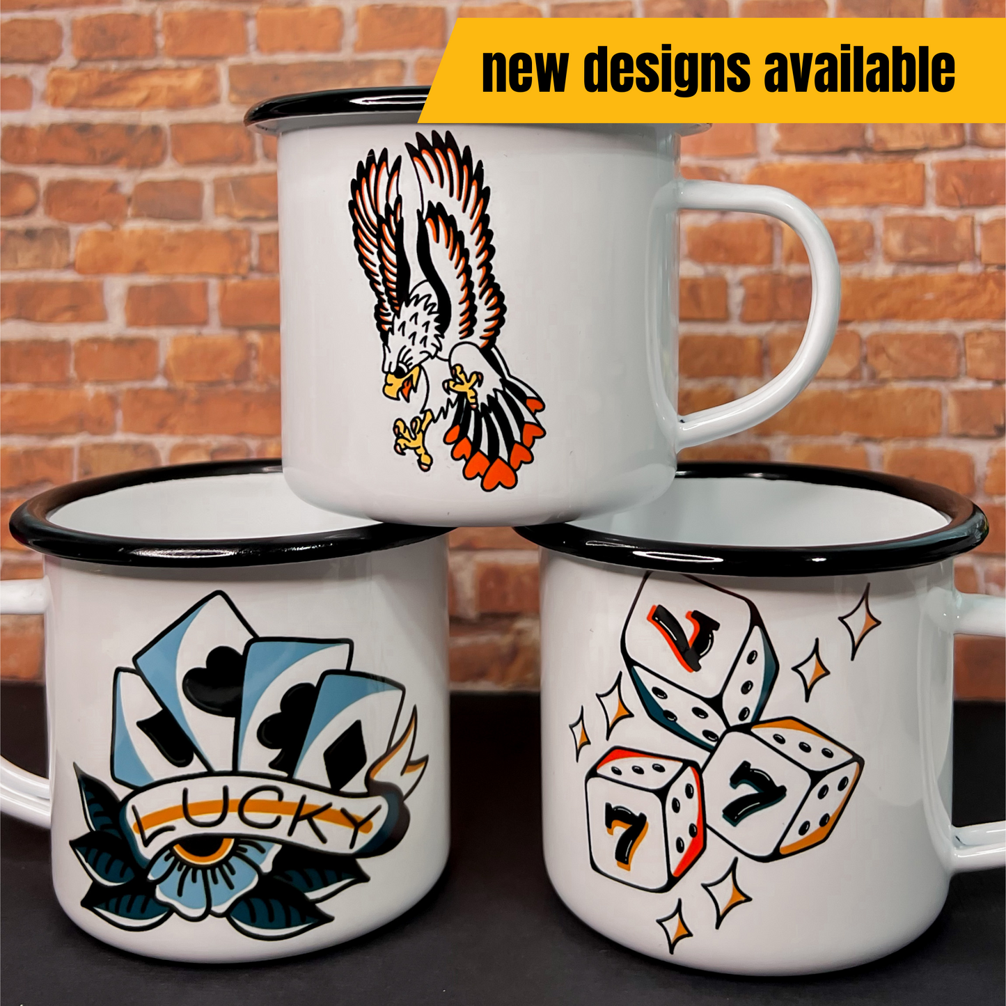 Traditional Tattoo Flash Camper Mugs