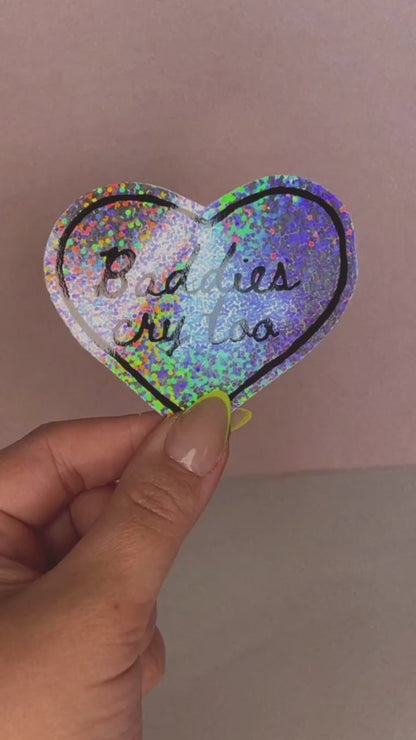 Baddies Cry Too Glitter Sticker