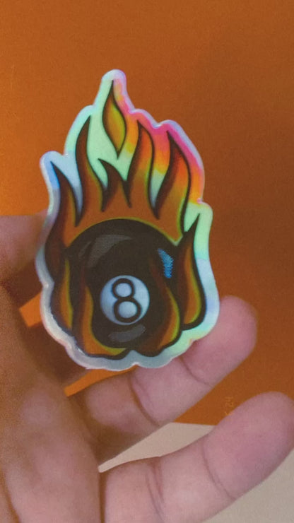 8 Ball Holographic Sticker