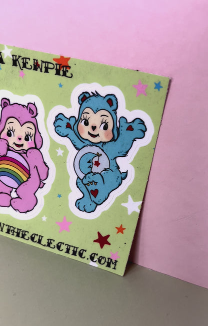 Kewpie Care Bear Sticker Sheet