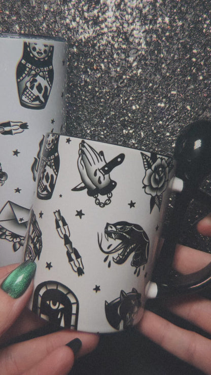 Traditional Tattoo Flash + Classic Mug