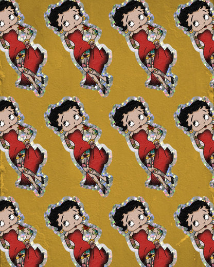 Betty + Glitter Sticker