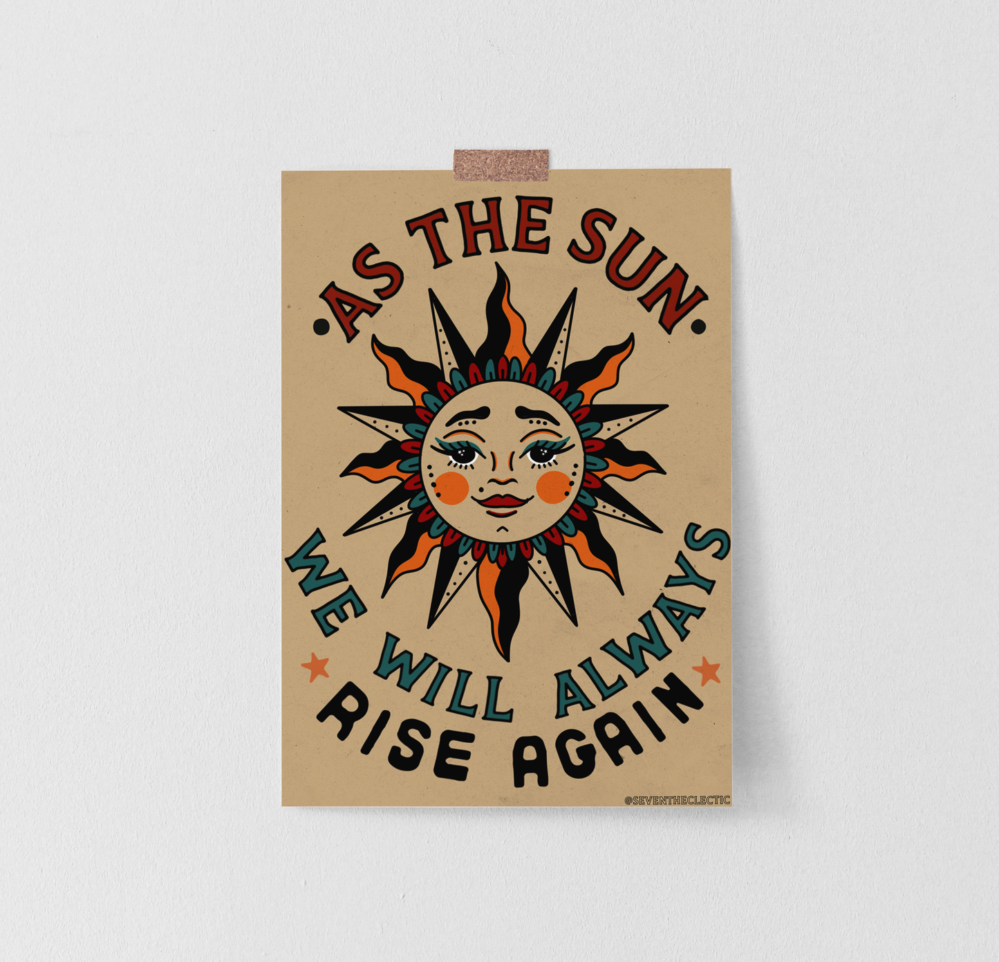 5x7 Traditional Sun Print